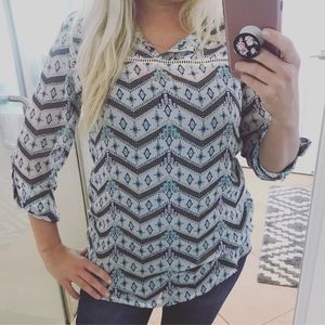 Sheer Printed Top